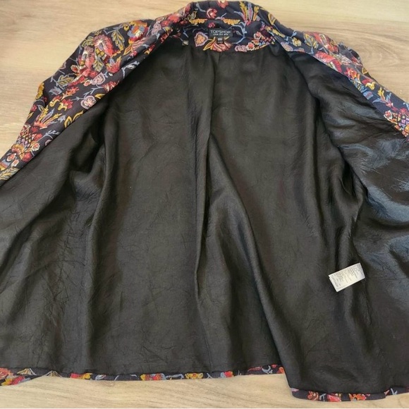 TopShop Floral Women's Jacket Blazer 12 - Picture 2 of 6